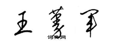 梁錦英王蔓軍草書個性簽名怎么寫