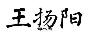 翁闓運王揚陽楷書個性簽名怎么寫
