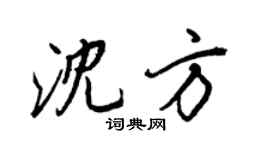 王正良沈方行書個性簽名怎么寫
