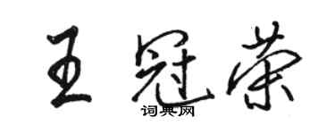 駱恆光王冠榮行書個性簽名怎么寫