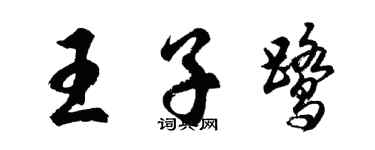 胡問遂王子鷺行書個性簽名怎么寫
