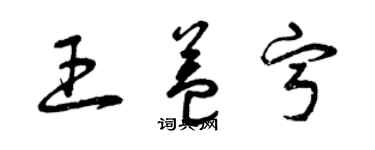 曾慶福王益寧草書個性簽名怎么寫