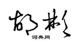 曾慶福胡彬草書個性簽名怎么寫