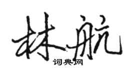 駱恆光林航行書個性簽名怎么寫