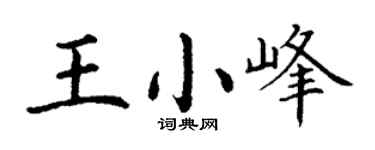 丁謙王小峰楷書個性簽名怎么寫