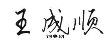 駱恆光王成順行書個性簽名怎么寫