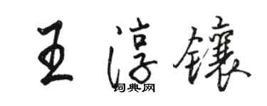 駱恆光王淳鑲行書個性簽名怎么寫