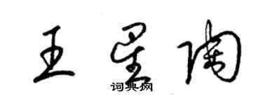 梁錦英王星陶草書個性簽名怎么寫