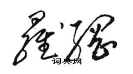 駱恆光羅綱草書個性簽名怎么寫