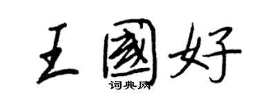 王正良王國好行書個性簽名怎么寫