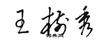 駱恆光王樹秀草書個性簽名怎么寫