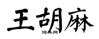 翁闓運王胡麻楷書個性簽名怎么寫