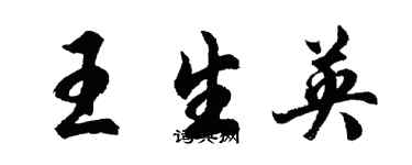 胡問遂王生英行書個性簽名怎么寫