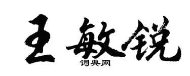 胡問遂王敏銳行書個性簽名怎么寫