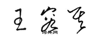 駱恆光王容其草書個性簽名怎么寫