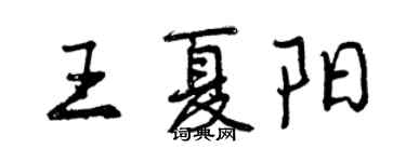 曾慶福王夏陽行書個性簽名怎么寫