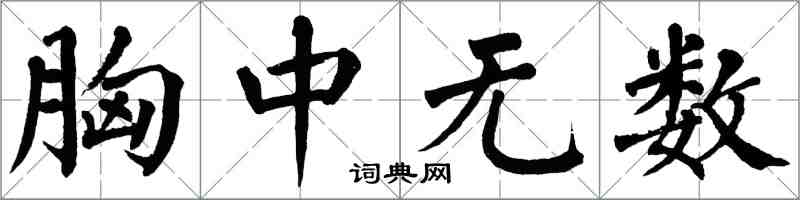 翁闓運胸中無數楷書怎么寫