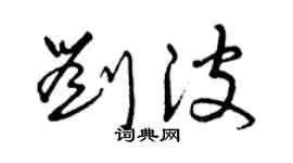 曾慶福劉波草書個性簽名怎么寫