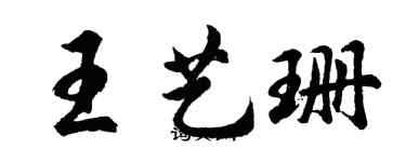 胡問遂王藝珊行書個性簽名怎么寫