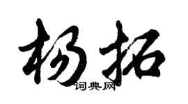 胡問遂楊拓行書個性簽名怎么寫