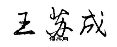 曾慶福王蘇成行書個性簽名怎么寫