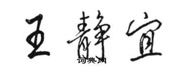 駱恆光王靜宜行書個性簽名怎么寫