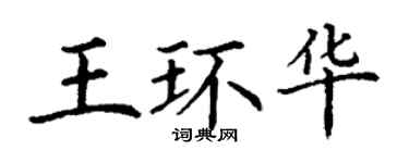 丁謙王環華楷書個性簽名怎么寫
