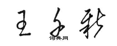 駱恆光王千新草書個性簽名怎么寫