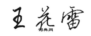 駱恆光王花雷行書個性簽名怎么寫