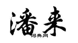 胡問遂潘來行書個性簽名怎么寫