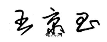 朱錫榮王京昌草書個性簽名怎么寫