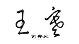 駱恆光王寒草書個性簽名怎么寫