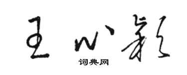 駱恆光王心穎草書個性簽名怎么寫