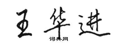 駱恆光王華進行書個性簽名怎么寫