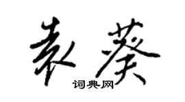 王正良袁葵行書個性簽名怎么寫