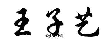 胡問遂王子藝行書個性簽名怎么寫