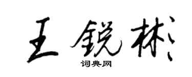 王正良王銳彬行書個性簽名怎么寫