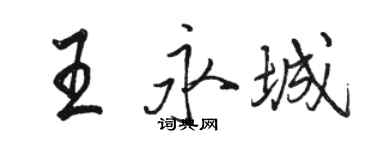 駱恆光王永城行書個性簽名怎么寫
