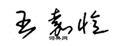 朱錫榮王嘉憶草書個性簽名怎么寫