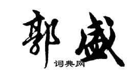 胡問遂郭盛行書個性簽名怎么寫