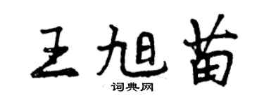 曾慶福王旭苗行書個性簽名怎么寫