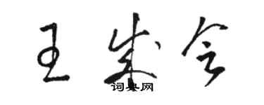 駱恆光王成會草書個性簽名怎么寫