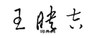 駱恆光王映吉草書個性簽名怎么寫