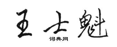 駱恆光王士魁行書個性簽名怎么寫
