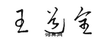 駱恆光王道全草書個性簽名怎么寫