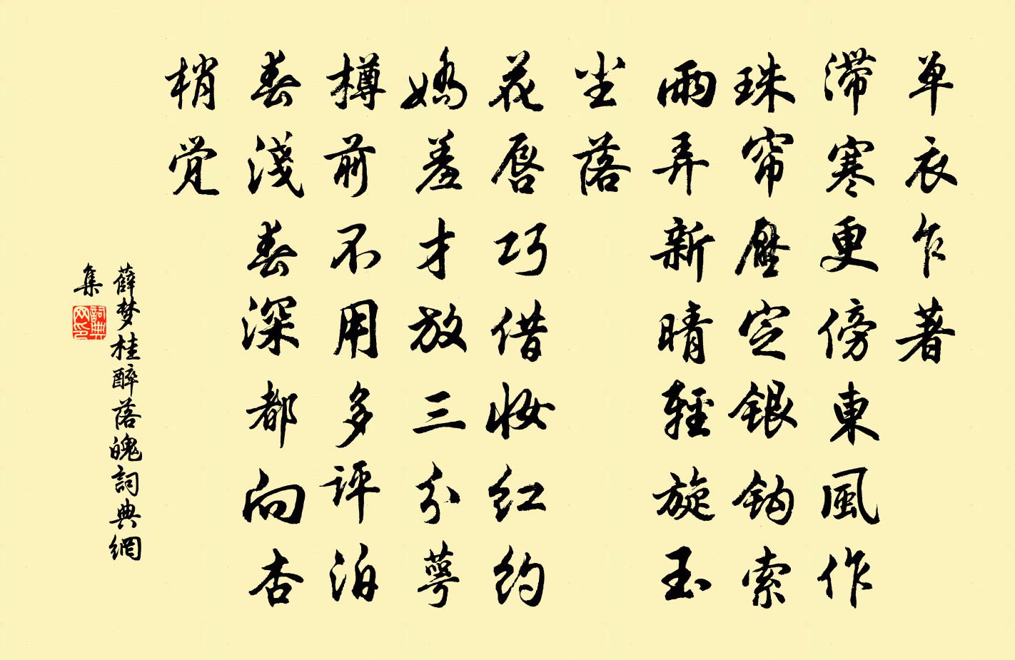 薛夢桂醉落魄/一斛珠書法作品欣賞
