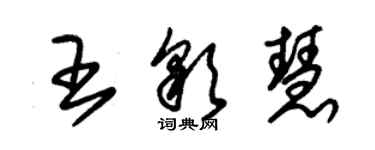 朱錫榮王彩慧草書個性簽名怎么寫