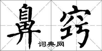 翁闓運鼻竅楷書怎么寫