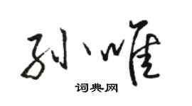 駱恆光孫唯行書個性簽名怎么寫