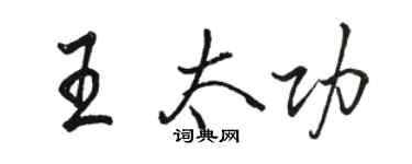 駱恆光王太功行書個性簽名怎么寫